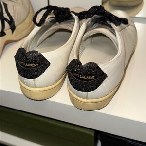 Authentic Saint Laurent Sneakers with Black lip 35.5